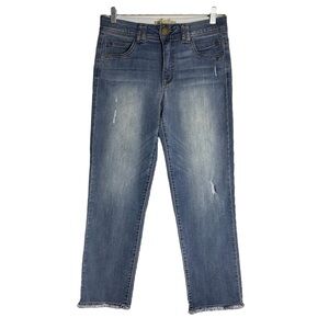 Democracy Ab Technology Mid Rise Fray Hem Crop Jeans Style B2187Q4G3XX Size 8